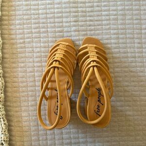 Free People Women's Orange Strappy Sandals